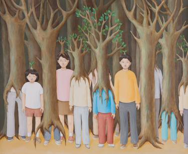 Print of People Paintings by Eunseon Kim