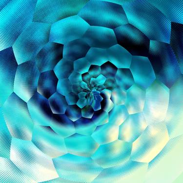 "Deep sea spiral" abstract acrylic art - Limited Edition of 30 thumb