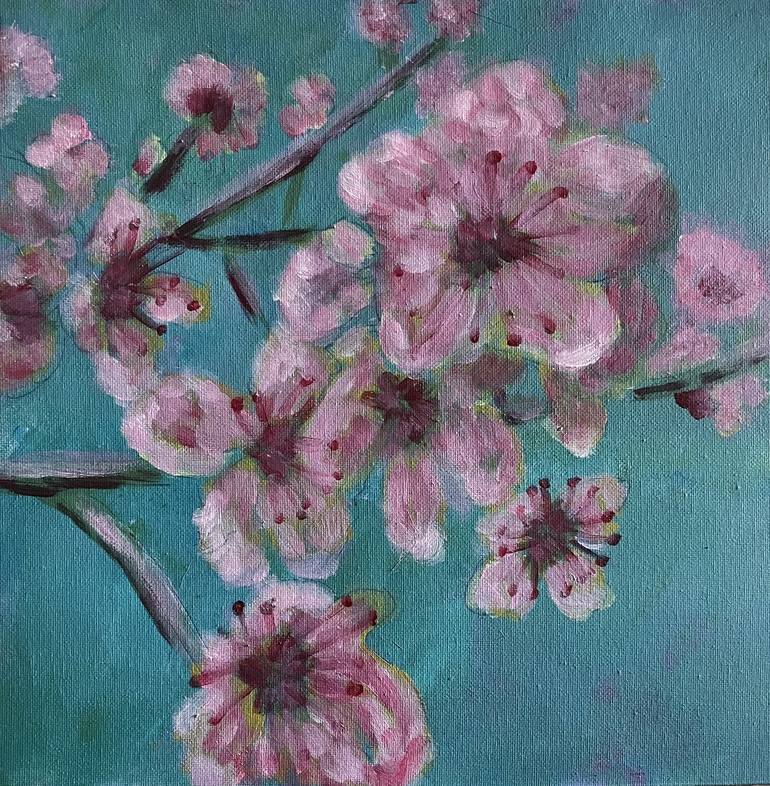 Original Minimalism Floral Painting by SH Y