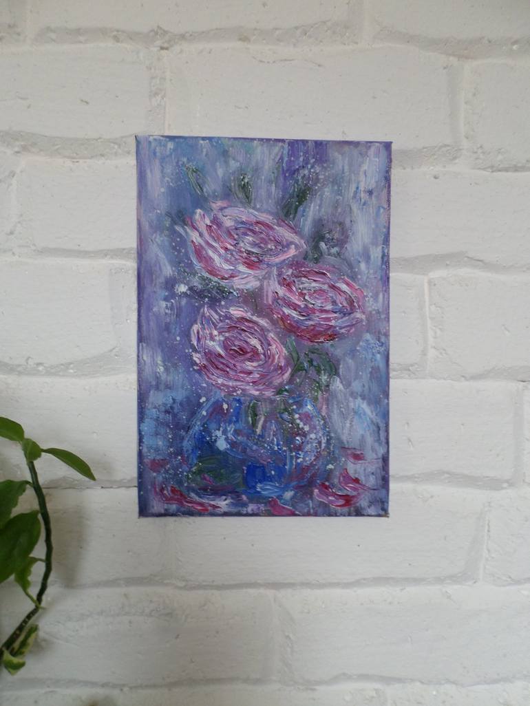 Original Abstract Expressionism Floral Painting by Irina Kuklina