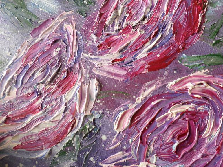 Original Abstract Expressionism Floral Painting by Irina Kuklina