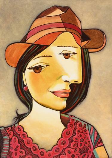 Original Cubism Portrait Paintings by Hugo Oklander