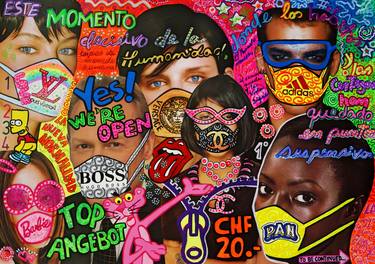 Original Pop Art Popular culture Collage by Honys Torres