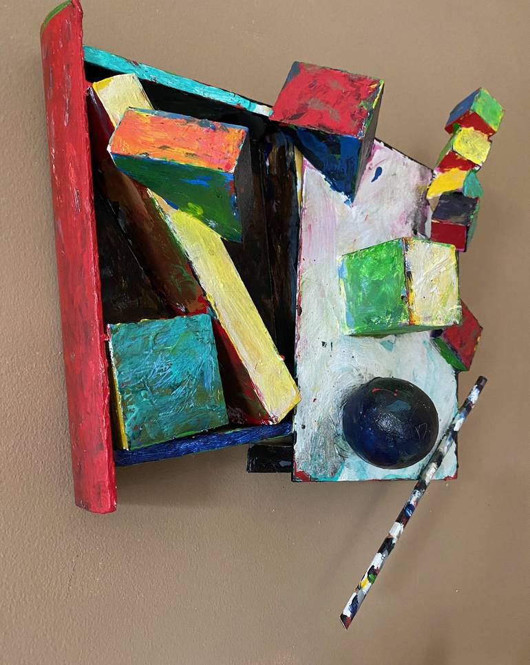 Original Abstract Expressionism Abstract Sculpture by Linda Atkinson