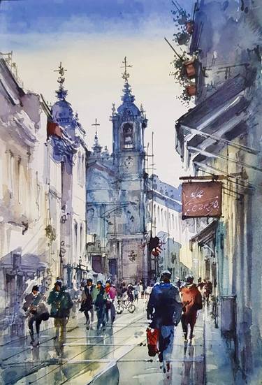 Print of Illustration Cities Paintings by Stepan Zaporozhan