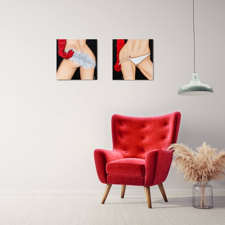 Original Contemporary Nude Painting by Julia Dogan