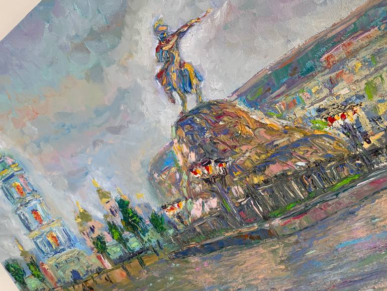 Original Impressionism Cities Painting by Oleksandra Dzhurenko
