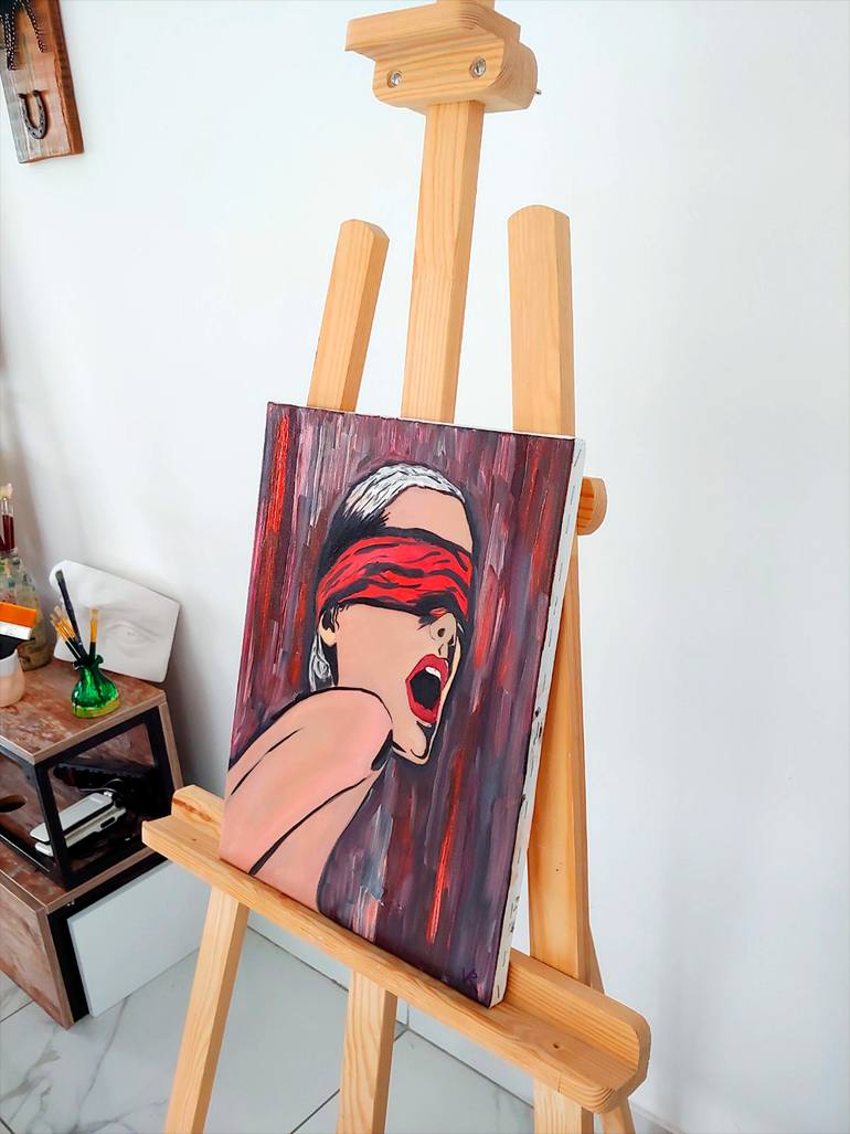 Original Conceptual People Painting by Rina Vinch
