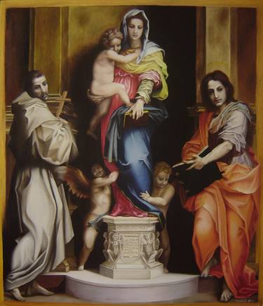 Andrea del Sarto, Madonna of the Harpies. Reproduction oil painting thumb