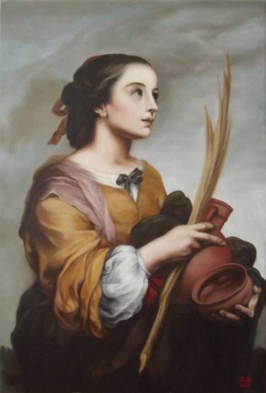 Bertolome Esteban Murillo, St. Justina. Reproduction oil painting thumb