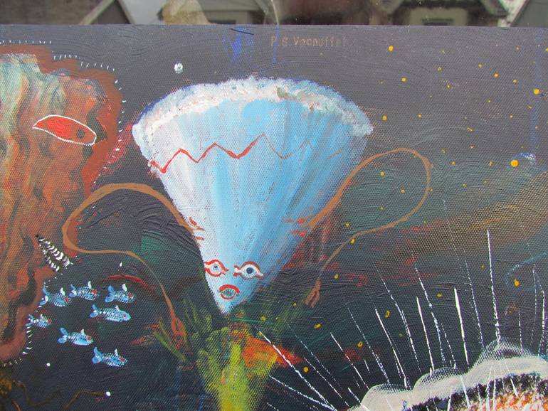 Original Surrealism Fantasy Painting by Paul Vannuffel