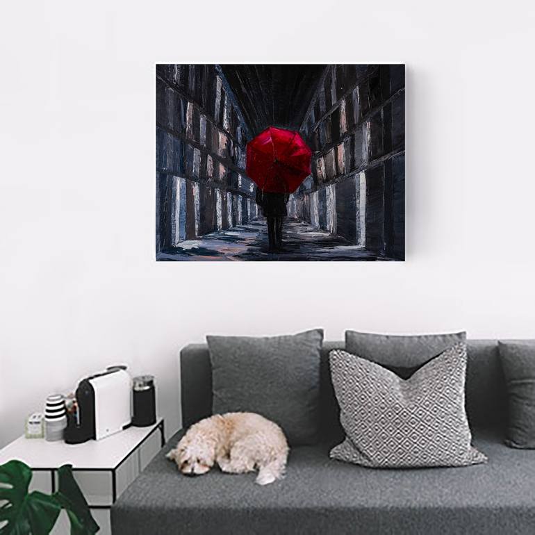 Original Abstract Landscape Painting by Arina Iastrebova