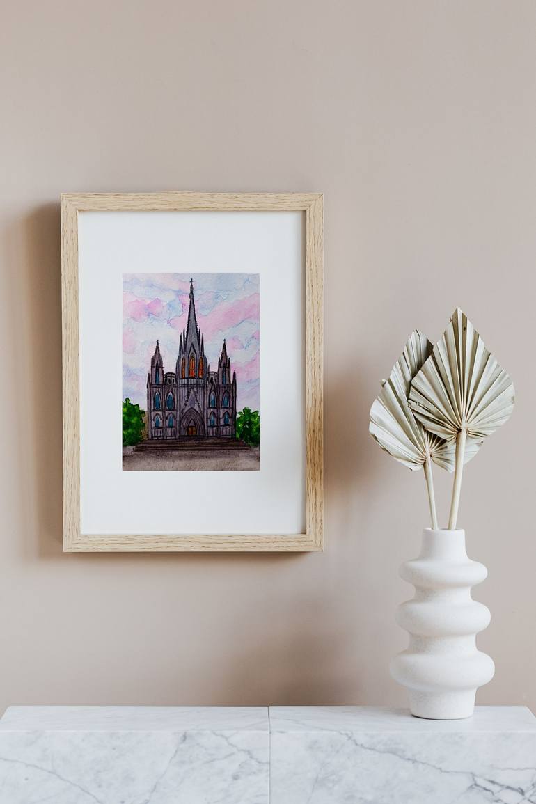 Original Architecture Painting by Arina Iastrebova