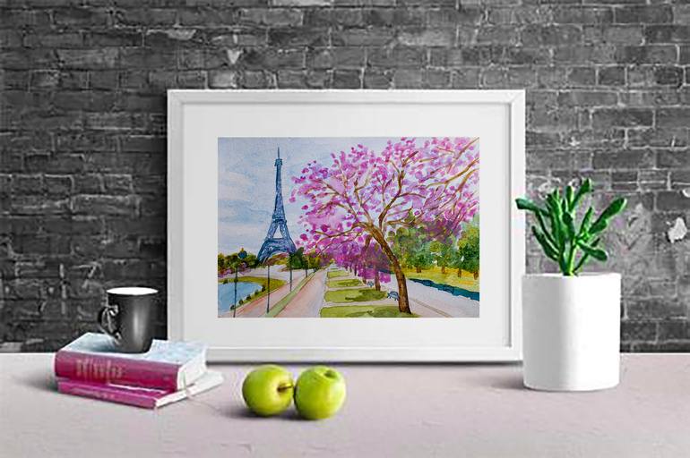 Original Abstract Landscape Painting by Arina Iastrebova