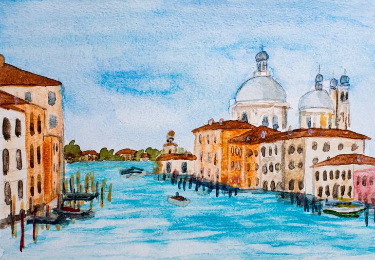 Print of Impressionism Cities Paintings by Arina Iastrebova