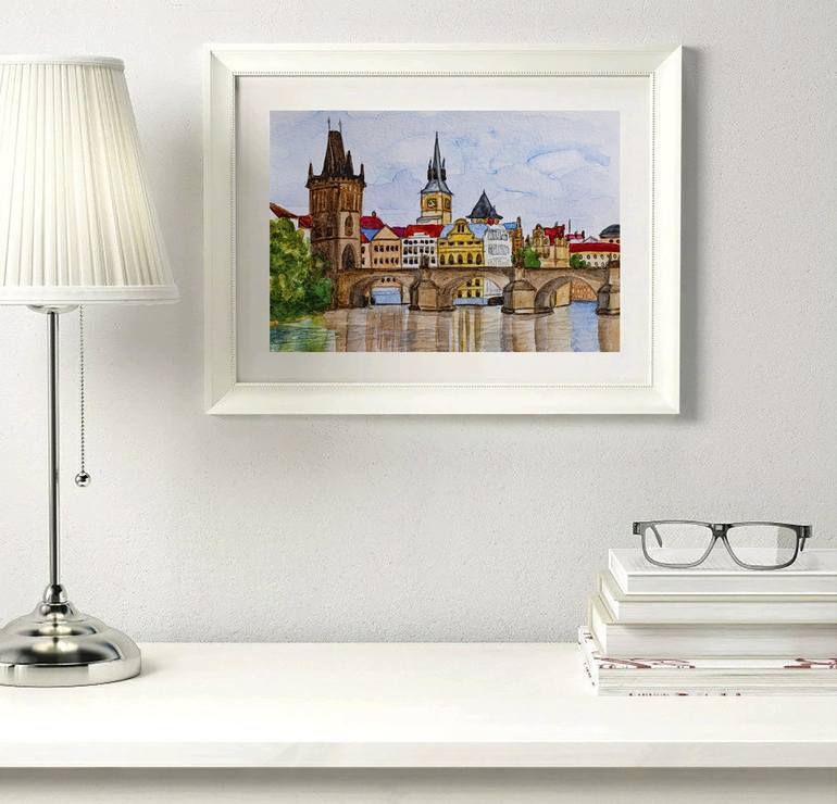 Original Architecture Painting by Arina Iastrebova