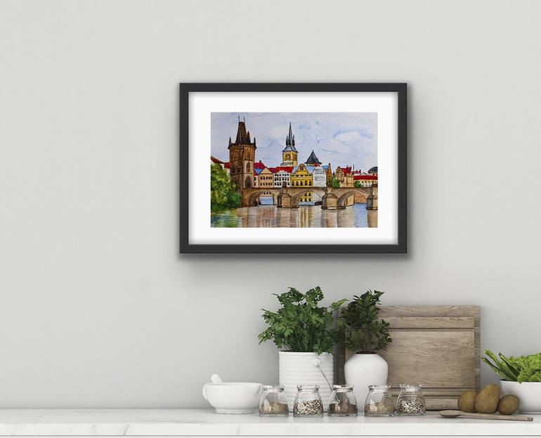 Original Architecture Painting by Arina Iastrebova