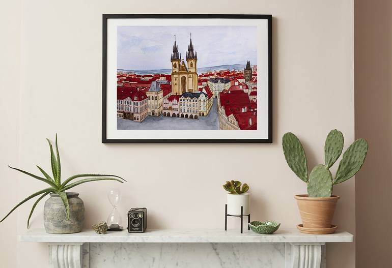 Original Cities Painting by Arina Iastrebova
