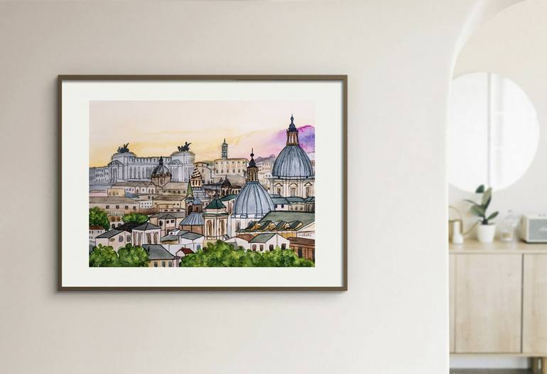 Original Impressionism Cities Painting by Arina Iastrebova
