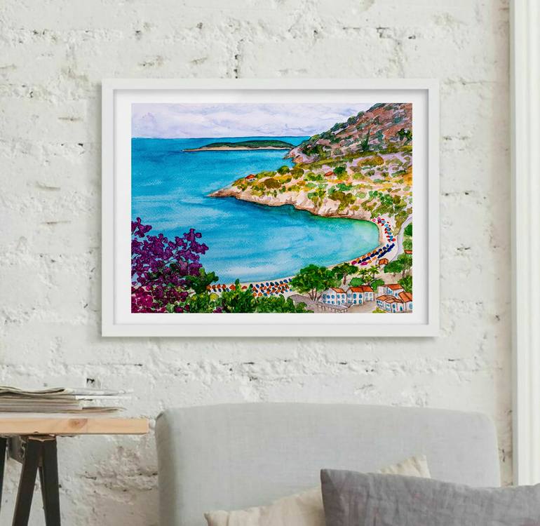 Original Abstract Landscape Painting by Arina Iastrebova