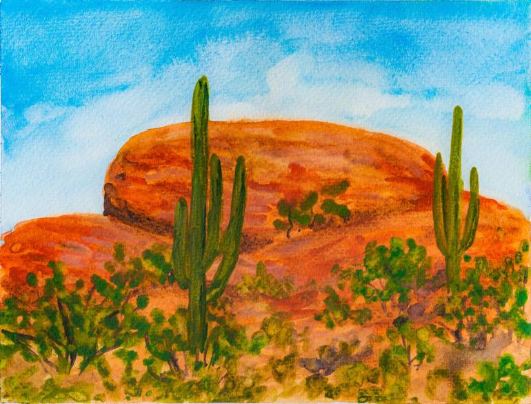 Tucson, Arizona Painting by Arina Iastrebova | Saatchi Art