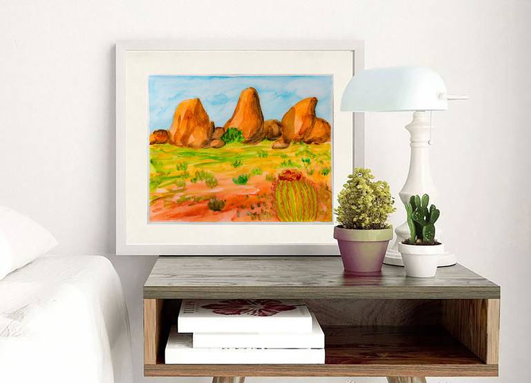 Original Abstract Landscape Painting by Arina Iastrebova