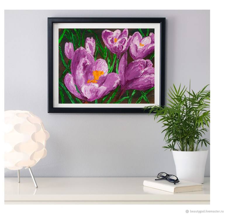 Original Floral Painting by Arina Iastrebova