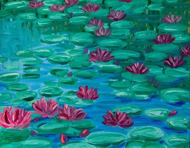 Pink Water lilies in the pond thumb
