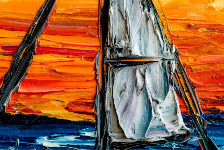 Original Abstract Seascape Painting by Arina Iastrebova