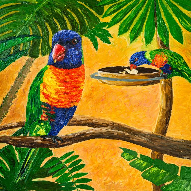 rainbow lorikeet painting