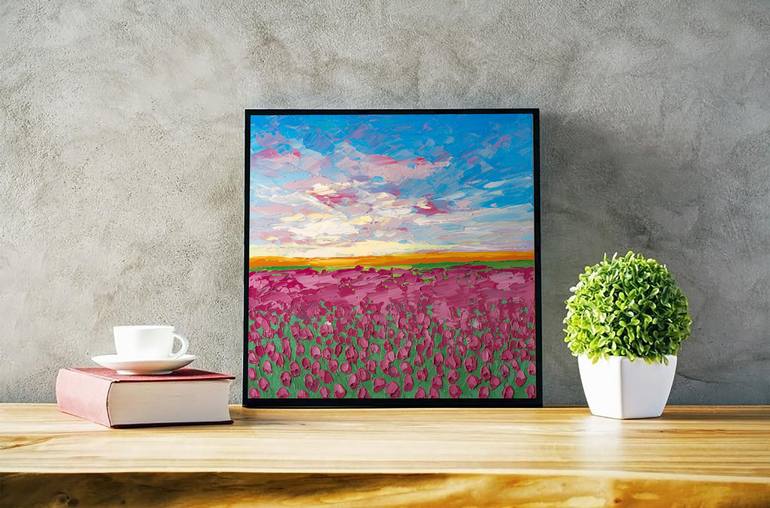 Original Abstract Landscape Painting by Arina Iastrebova