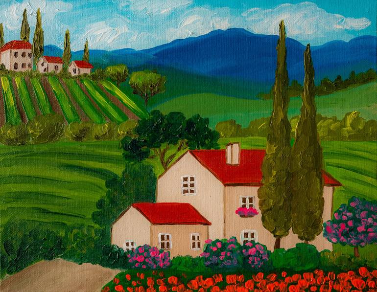 Print of Impressionism Landscape Paintings by Arina Iastrebova