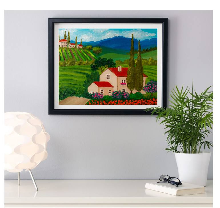 Original Contemporary Landscape Painting by Arina Iastrebova