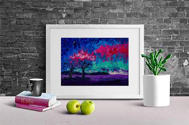 Original Abstract Expressionism Landscape Painting by Arina Iastrebova