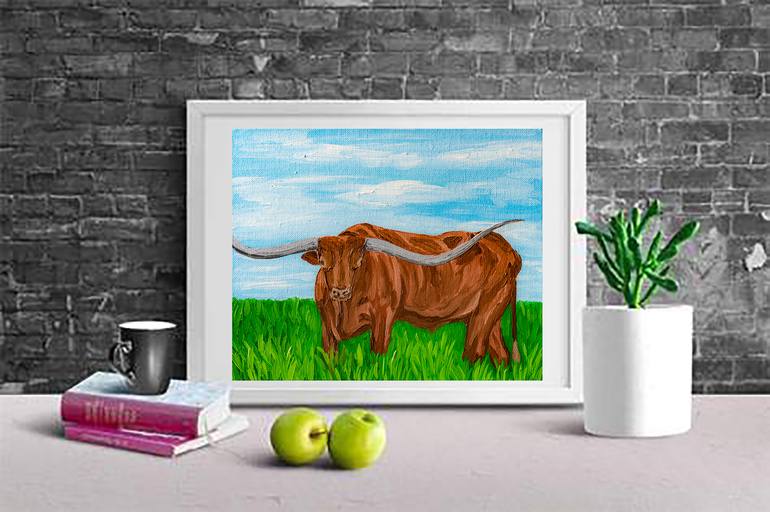 Original Figurative Animal Painting by Arina Iastrebova
