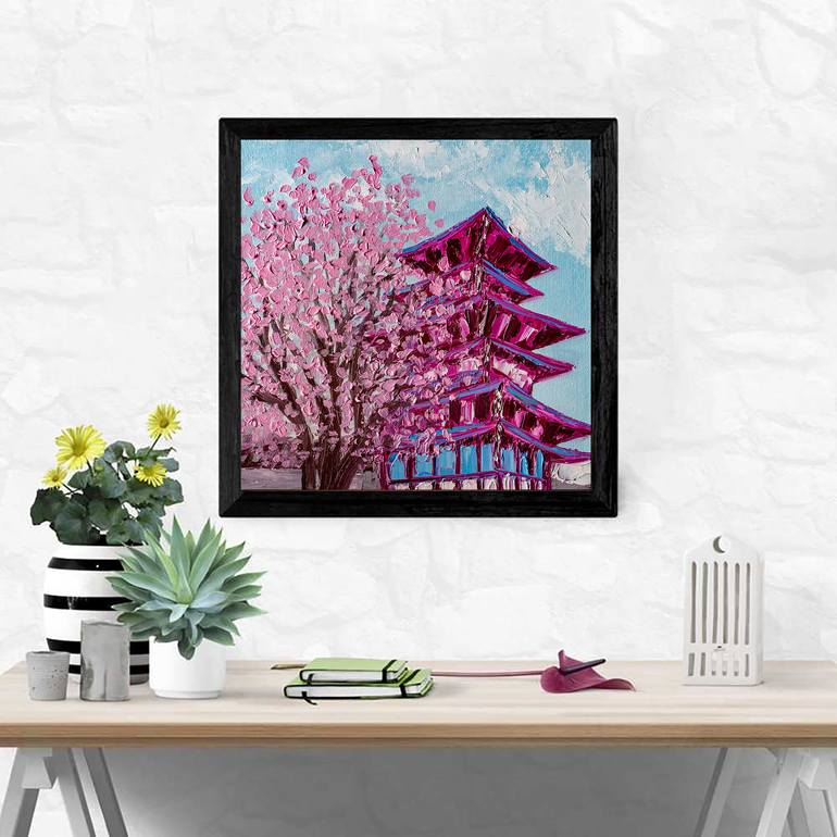 Original Abstract Landscape Painting by Arina Iastrebova