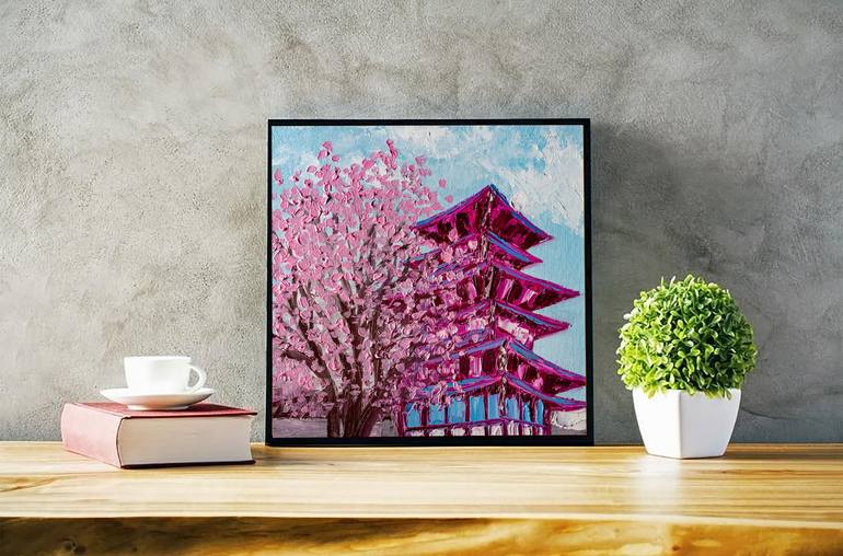 Original Abstract Landscape Painting by Arina Iastrebova