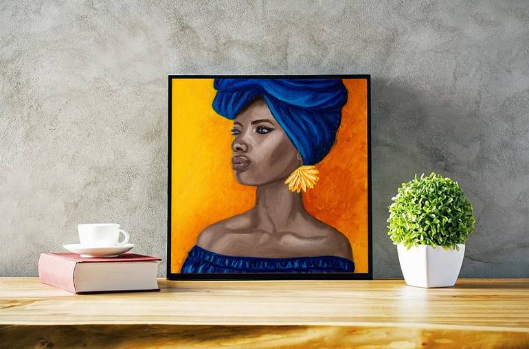 Original Abstract Portrait Painting by Arina Iastrebova