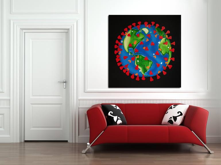 Original Abstract Science Painting by Arina Iastrebova