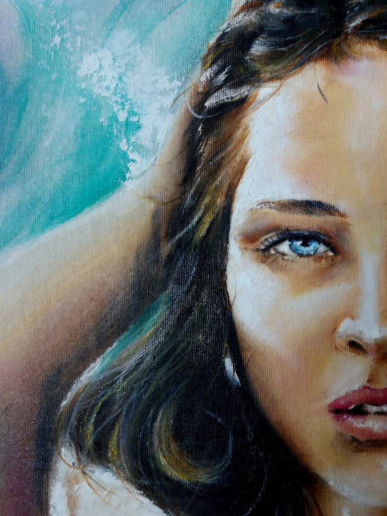 Original Fine Art Portrait Painting by Mirza Latifovic