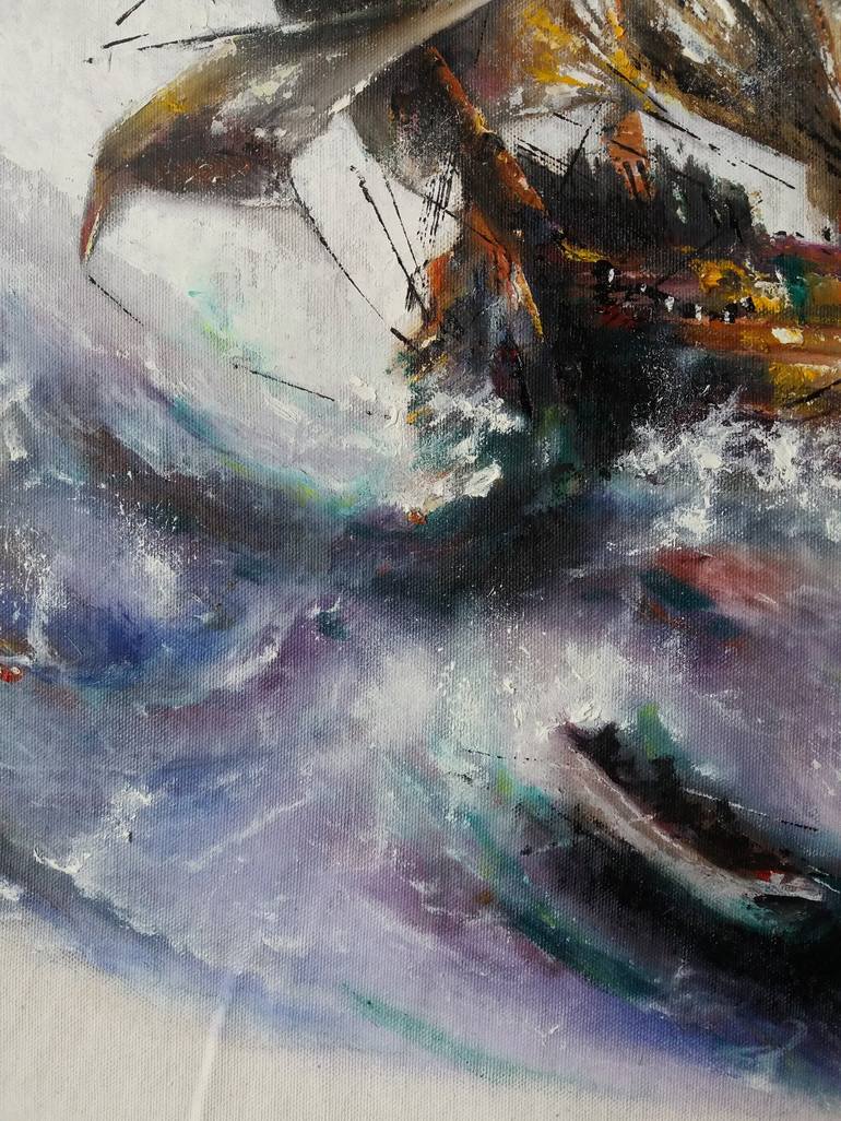 Original Ship Painting by Mirza Latifovic