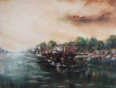 Original Fine Art Ship Paintings by Mirza Latifovic