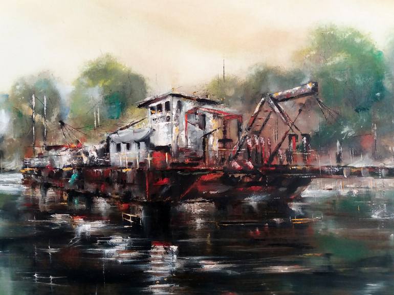 Original Other Boat Painting by Mirza Latifovic
