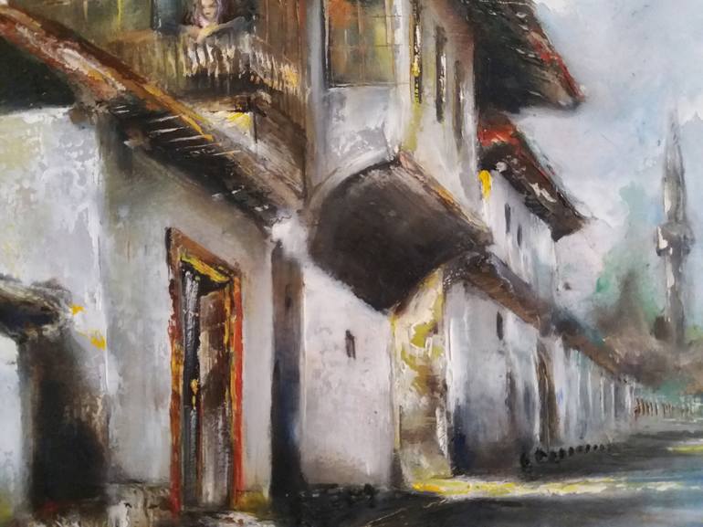 Original Fine Art Cities Painting by Mirza Latifovic