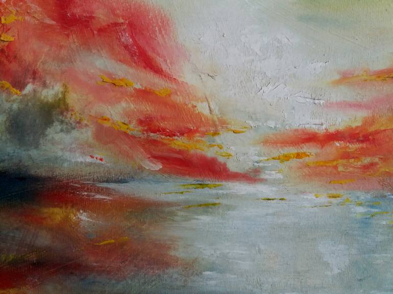 Original Impressionism Boat Painting by Mirza Latifovic