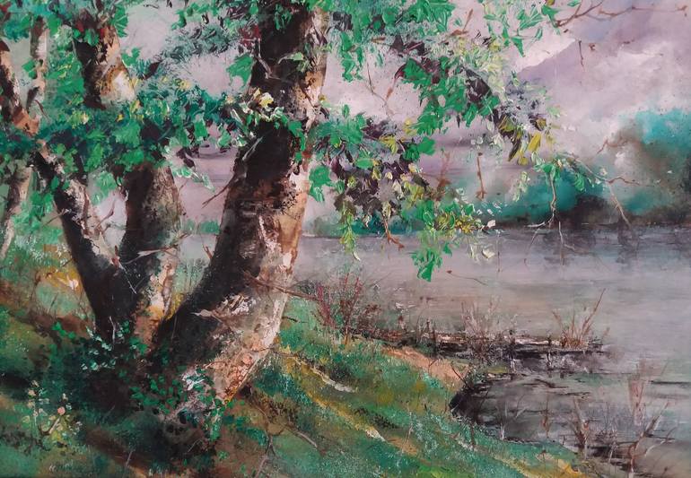 Original Fine Art Nature Painting by Mirza Latifovic