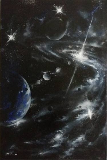 Original Modern Outer Space Paintings by Mirza Latifovic