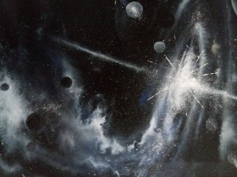 Original Modernism Outer Space Painting by Mirza Latifovic