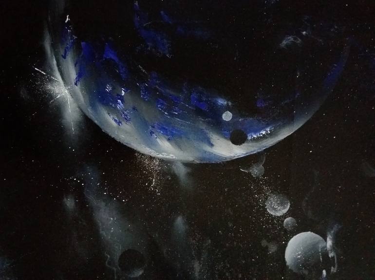 Original Outer Space Painting by Mirza Latifovic