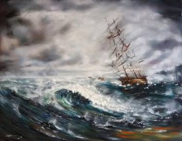 Print of Ship Paintings by Mirza Latifovic